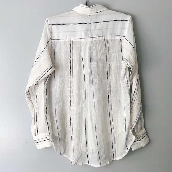 New Michael Stars Long Sleeve Beach Stripe Top - Picture 3 of 7